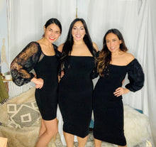 Load image into Gallery viewer, The Perfect Powersleeve Little Black Dress (Bestseller-restocked!)