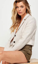 Load image into Gallery viewer, Sweet Tweed Crop Jacket Blazer