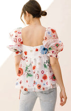 Load image into Gallery viewer, Etched in Floral Babydoll Top