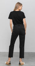 Load image into Gallery viewer, Rocker Chic Ripped Crop Raw Hem Straight Jeans