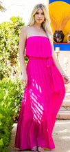 Load image into Gallery viewer, Fabulous Fuchsia Strapless Maxi Dress