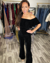 Load image into Gallery viewer, Black Velvet If You Please Jumpsuit