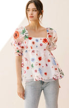 Load image into Gallery viewer, Etched in Floral Babydoll Top