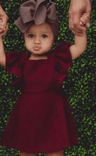 Load image into Gallery viewer, Red Ruffles Suspender Dress