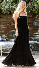 Load image into Gallery viewer, Baby Got Back Boho Black Cut-out Maxi Dress