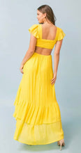 Load image into Gallery viewer, Lemon drop Cut-out Hi Lo Dress
