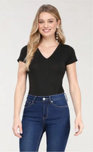 Load image into Gallery viewer, Much Needed V-Neck Tee Bodysuit (2 colors available)