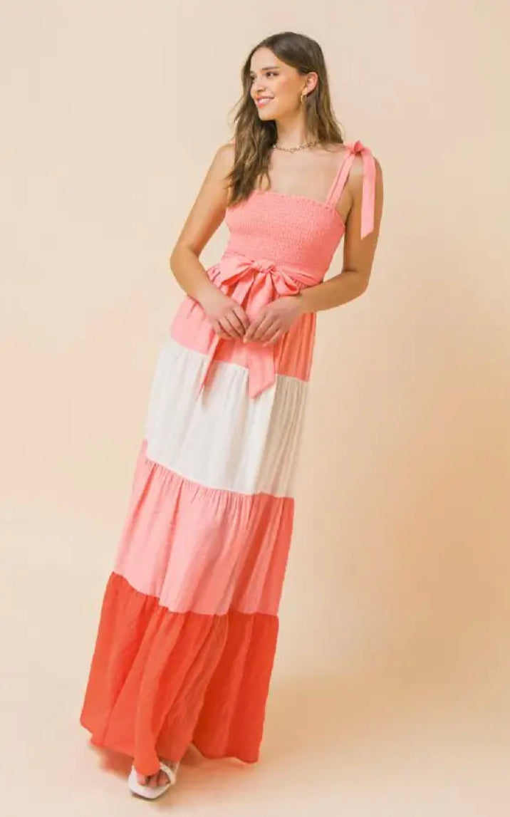 Pretty in Pink Lifesavers Colorblock Dress S Pretty in Pink Lifesavers Colorblock Dress S