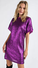 Load image into Gallery viewer, Mystical Magenta Matte Sequin Dress