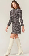 Load image into Gallery viewer, Adelyn Rae “Dawn” Tailored Tweed Metallic Thread Dress