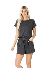 Load image into Gallery viewer, Dreamy Drawstring Brushed Soft Romper (2 colors available)