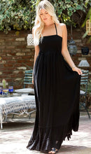Load image into Gallery viewer, Baby Got Back Boho Black Cut-out Maxi Dress