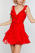 Load image into Gallery viewer, Cherry on Top Red Ruffle Dress
