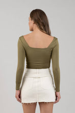 Load image into Gallery viewer, Be Square Reversible Square Neck Croppy Long Sleeve Top (3 colors)
