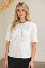 Load image into Gallery viewer, Get Frosted Winter Wonderland Bow Detail Jacquard Top
