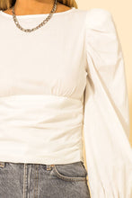 Load image into Gallery viewer, Spring Mode Open Back Bow Crop Blouse
