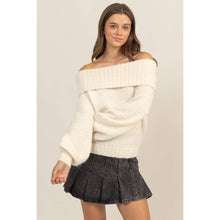 Load image into Gallery viewer, Decadent &amp; Dreamy Cream Two-fer Sweater
