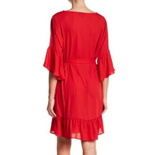 Load image into Gallery viewer, Sweet Cherry Red Wrap Dress
