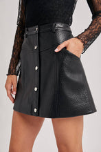 Load image into Gallery viewer, Midnight Madness Moto Faux Leather Mini Skirt
