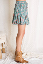 Load image into Gallery viewer, Tealin’ Floral Mini Skirt
