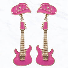 Load image into Gallery viewer, Gone County Hat &amp; Guitar Drop Earrings (3 colors)
