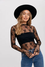 Load image into Gallery viewer, Witchy Woman Black Lace Top
