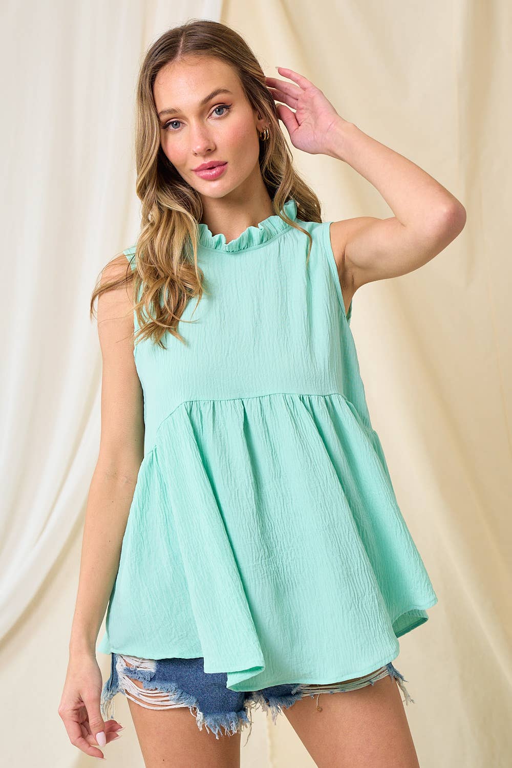 Sweet Mint Babydoll Top