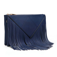 Load image into Gallery viewer, Caroline Fringe Crossbody Bag - Navy Blue
