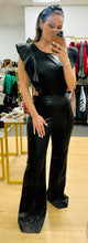 Load image into Gallery viewer, Dare to Wear Faux Leather Jumpsuit
