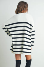 Load image into Gallery viewer, Cozy Elegance Striped Oversized Cardigan
