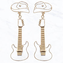 Load image into Gallery viewer, Gone County Hat &amp; Guitar Drop Earrings (3 colors)
