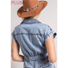 Load image into Gallery viewer, Country Days Denim Romper (sizes 10-14)
