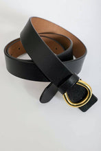 Load image into Gallery viewer, Minimalist Gold Horseshoe Belt (Black or Cognac)
