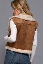 Load image into Gallery viewer, So Yummy Faux Suede Inner Fur Zip Up Vest
