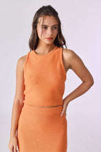 Load image into Gallery viewer, Orange Crush Crop Knit Top &amp; Maxi Skirt Set
