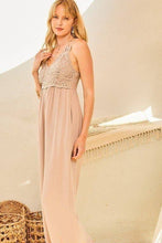 Load image into Gallery viewer, Desert Dreams Boho Lace Trim Jumpsuit
