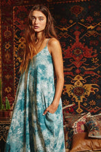 Load image into Gallery viewer, Feelin’ Teal Tie-dyed Maxi Dress
