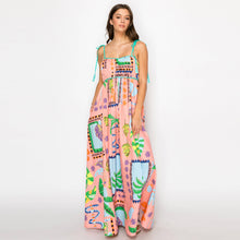 Load image into Gallery viewer, Retro Palm Springs Tropical Print Pocketed Maxi Dress
