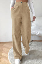 Load image into Gallery viewer, High Waist Corduroy Wide Leg Pants

