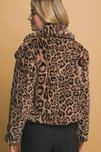 Load image into Gallery viewer, Wild Nights Leopard Faux Fur Drape Jacket
