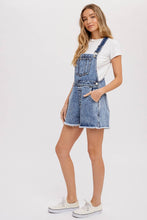 Load image into Gallery viewer, Casual Friday Raw Hem Short Overalls
