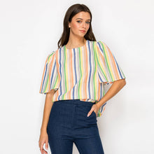 Load image into Gallery viewer, Frutti Tutti Festival Stripes Top
