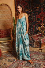 Load image into Gallery viewer, Feelin’ Teal Tie-dyed Maxi Dress
