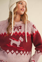Load image into Gallery viewer, Puppy Slopes into the Holidays Pullover Sweater
