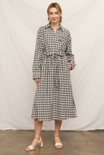 Load image into Gallery viewer, London Bridge Belted Button Up Maxi Jacket/ Dress
