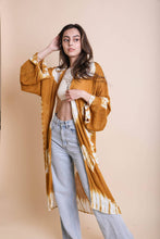 Load image into Gallery viewer, Ginger Splash Tie-Dye Longline Kimono
