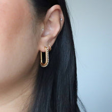 Load image into Gallery viewer, CZ Oval Hoops
