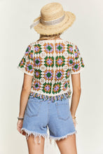 Load image into Gallery viewer, Let’s Groove Crochet Fringe Crop Cardigan Top
