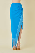 Load image into Gallery viewer, Tenerife Tango Fringe Faux Wrap Skirt
