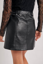 Load image into Gallery viewer, Midnight Madness Moto Faux Leather Mini Skirt
